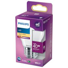 1265441 - LED Tropfen 40 W E27 470lm WW warmweiß matt